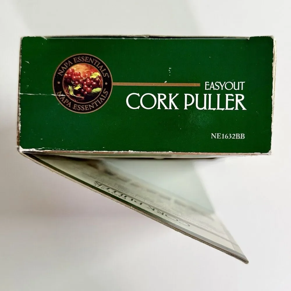 NAPA ESSENTIALS Easy Out Cork Puller Wine Opener NEW in box w/Wine Pairing Guide